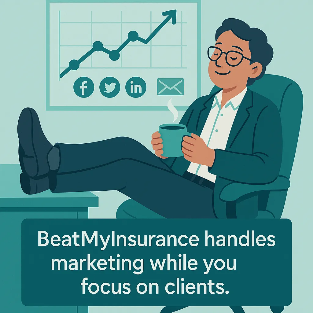 BeatMyInsurance manages marketing for insurance professionals so they can focus on clients.